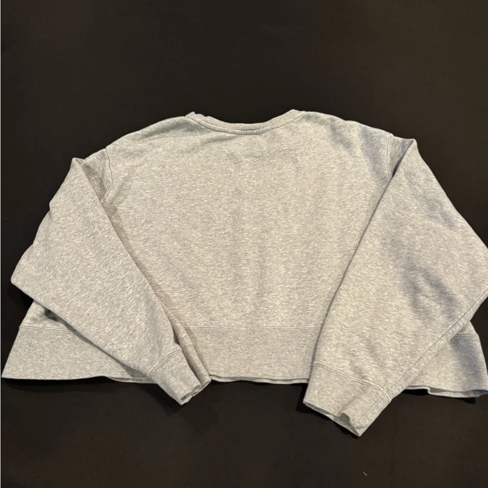 Nike Cropped Sweatshirt Gray Multicolor Logo 2X Athleisure Sporty